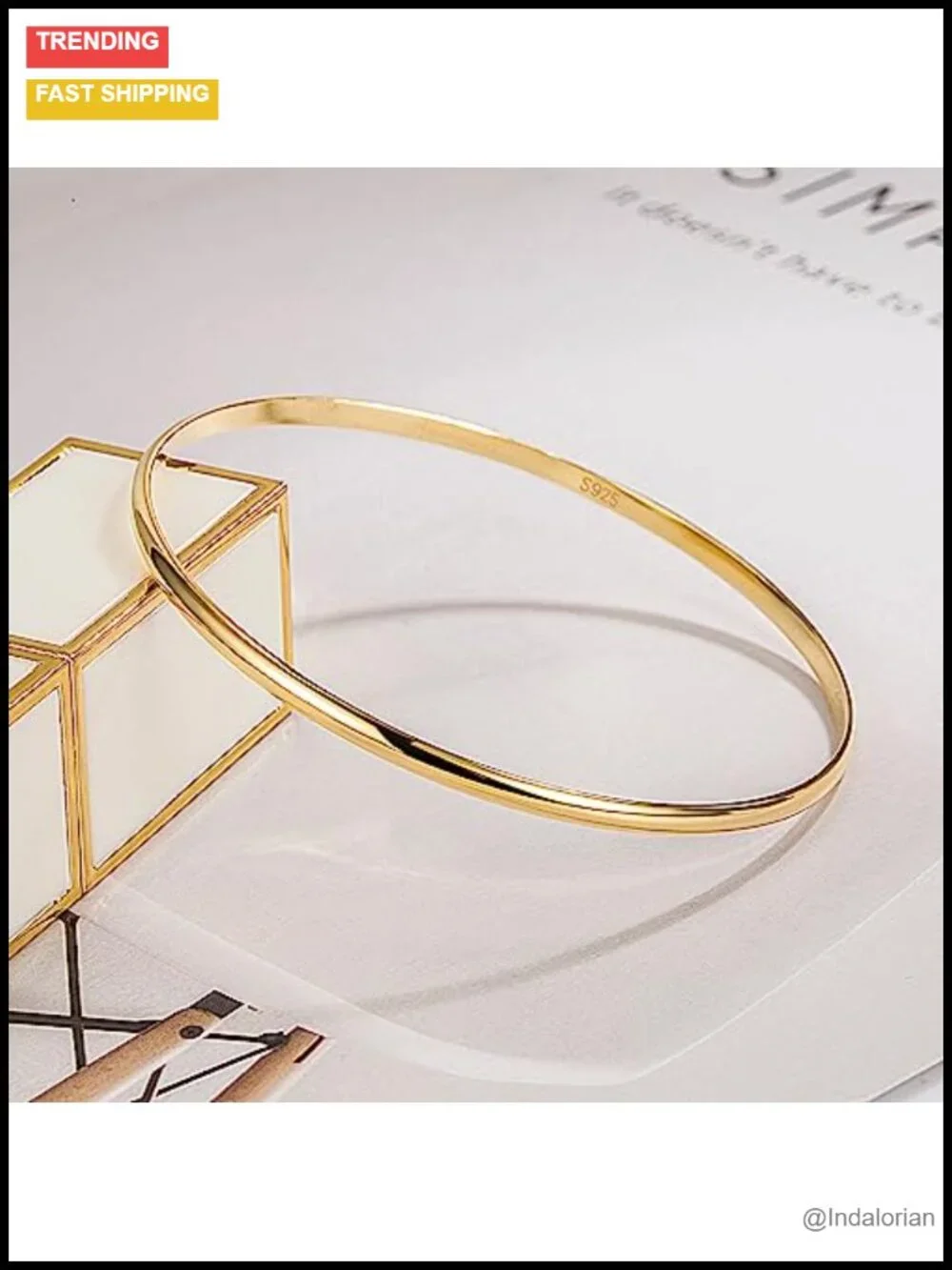 925 Sterling Silver Stackable Bangle Bracelet Minimalist Women's Jewelry